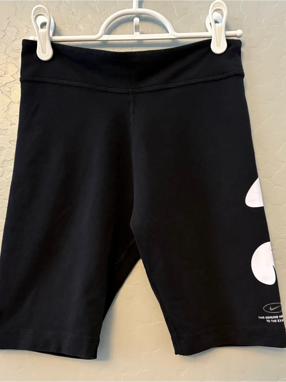 Nike air black and white bicycle style Shorts girls size large